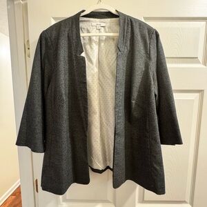 Kensie Charcoal Open-Front Blazer